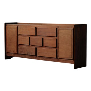 Vintage French Workshop Sideboard in Pine, 1970s For Sale