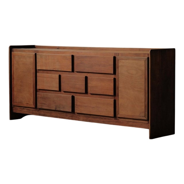 Vintage French Workshop Sideboard in Pine, 1970s For Sale