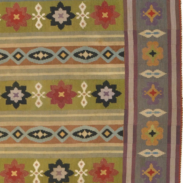 FJ Hakimian Antique Needlepoint Rug For Sale - Image 4 of 6