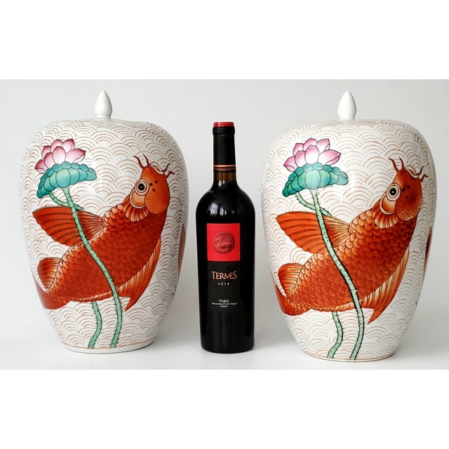 Chelsea House Inc Large Ginger Jars Pair For Sale - Image 4 of 12