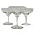 Early 20th Century Bryce Etched Glass Champagne Saucers- Set of 3 For Sale