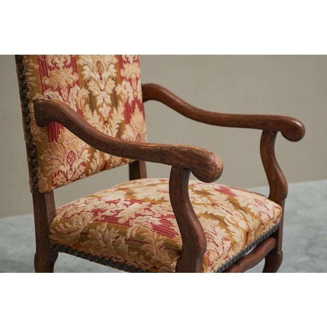 Antique Os De Mouton Chair in Wood and Tapisserie, 1890s For Sale - Image 5 of 13