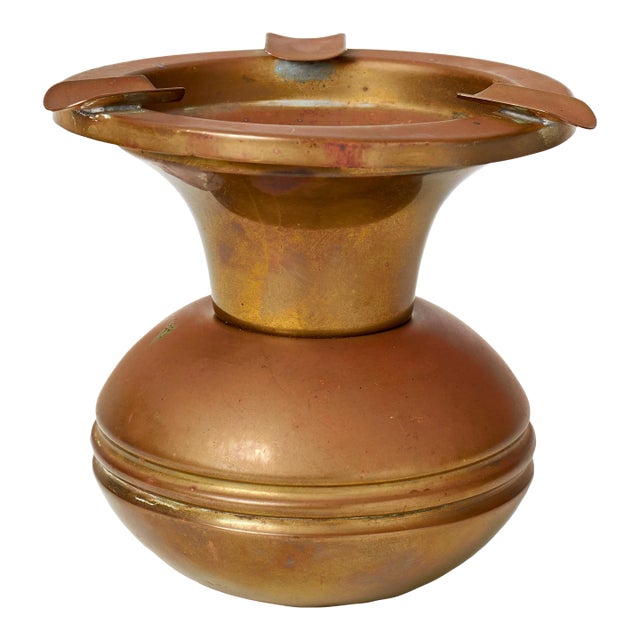 Vintage English Brass Ashtray For Sale