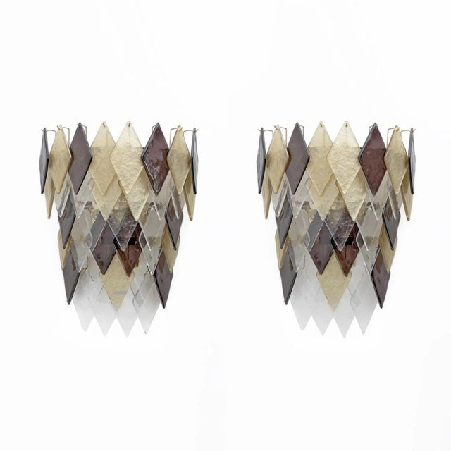 Brown Italian Modern Murano Glass Sconces, 2000, Set of 2 For Sale - Image 8 of 8