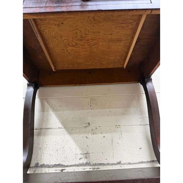VTG Helm’s Furniture Empire / Colonial Revival Style Library Sofa Console Table For Sale - Image 10 of 13