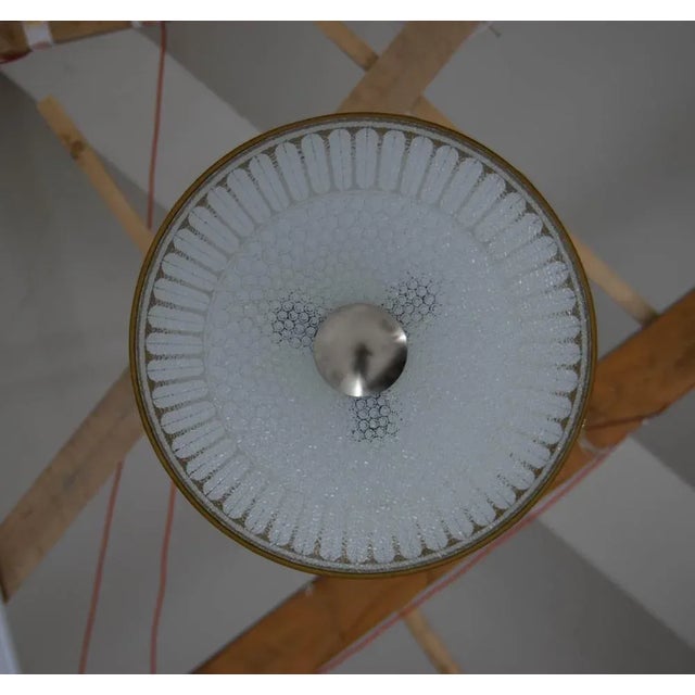 Wood Wood & Glass Ceiling Lamp, Germany, 1960s For Sale - Image 7 of 11