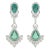 4.23ct Columbian Emerald & 2.18ct Diamond 14k Gold Victorian Style Statement Earrings- A Pair For Sale