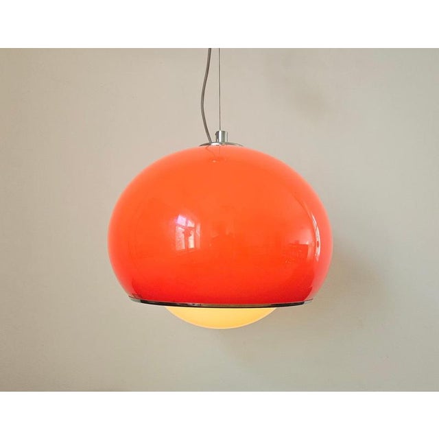 Plastic Large Mid-Century Modern Pendant Light by Guzzini for Meblo, 1970s For Sale - Image 7 of 13