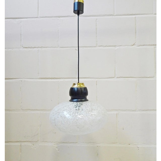 Black Glass Pendant Lamp, 1960s For Sale - Image 8 of 11
