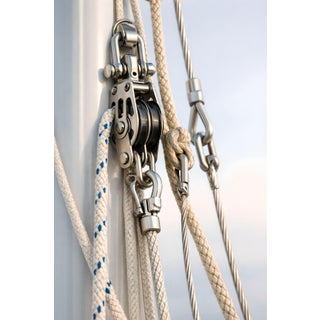 Sailboat Rigging Detail, Minimalist Nautical Art Print, 24″ × 36″ For Sale