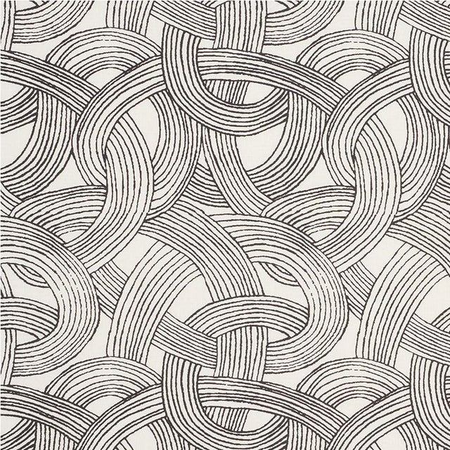 Abstract Sample - Schumacher Freeform Fabric in Black For Sale - Image 3 of 3