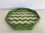 Hollywood Regency Geometric Green and Beige Tray For Sale - Image 4 of 10