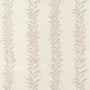 SAMPLE - Schumacher x Marian Mcevoy Tendril Stripe Sisal Wallpaper In Natural