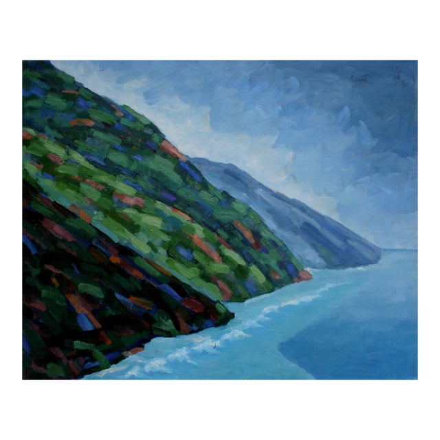 1990s Fauvist Big Sur Coast Landscape Painting by Virginia Rogers For Sale