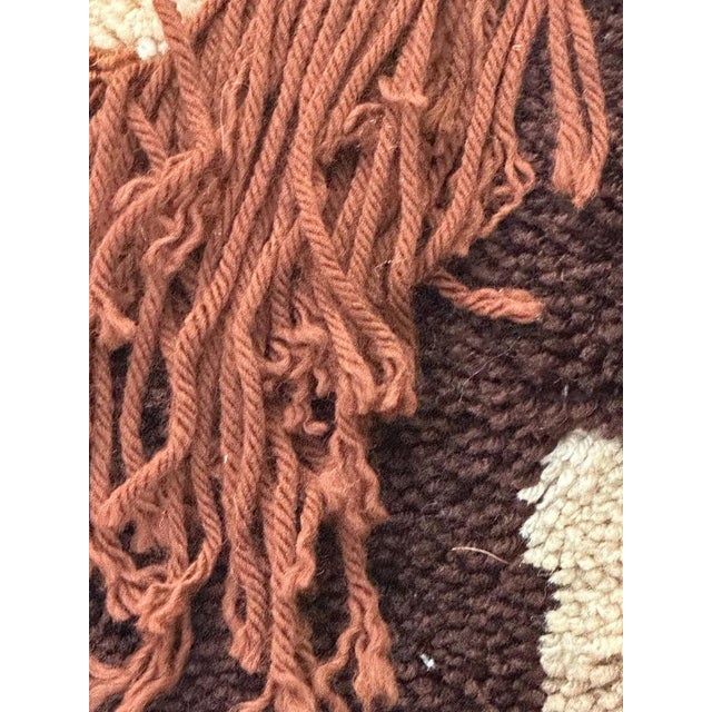 Brown Vintage Artistic Hand Knotted Tapestry, 1970s For Sale - Image 8 of 17
