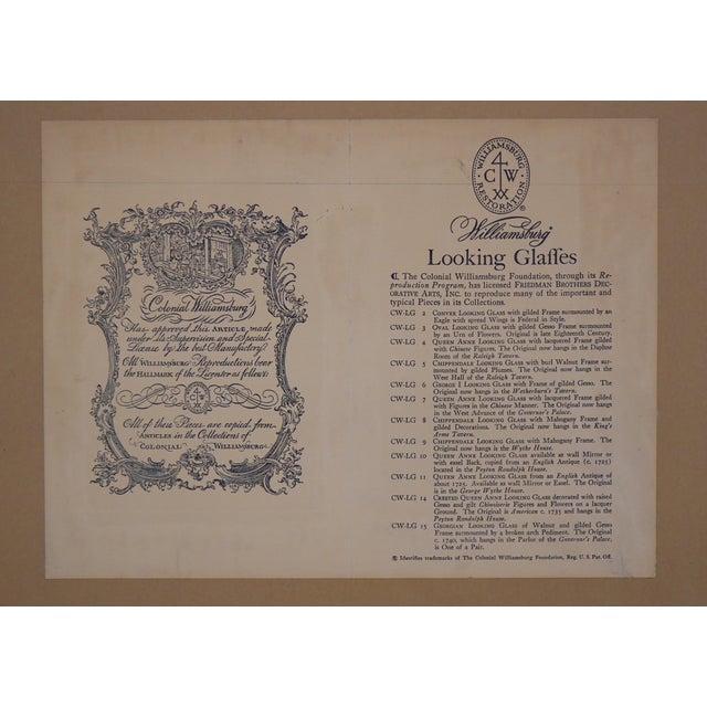 Friedman Brothers Colonial Williamsburg George II Walnut Mirror For Sale - Image 13 of 14
