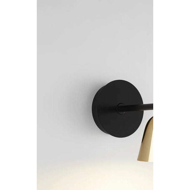 Metal Lighto a Black Matte-Golden Glossy Cup Wall Lamp by Jaime Hayon for Parachilna For Sale - Image 7 of 11