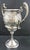 Silver 1900s Victorian Silver Plated Trophy Cup Cast Scroll Handles Chased Floral Design For Sale - Image 8 of 12