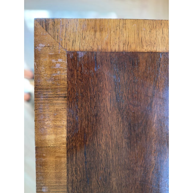 Wood Vintage Mahogany Writing Desk With Clean Lines For Sale - Image 7 of 10