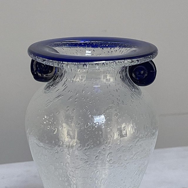 Mid-Century Hand-Blown Glass Flower Vase For Sale - Image 15 of 18