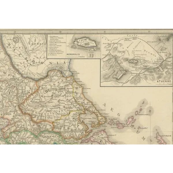 The map titled "GRAECIA, EPIRUS post bella Persica," translates to "Greece and Epirus after the Persian Wars." It covers...