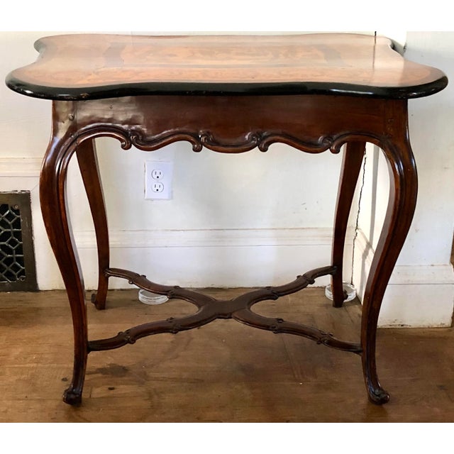 19th Century Inlaid Top Side Table For Sale - Image 4 of 11
