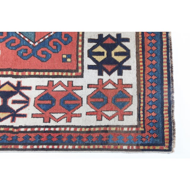 Antique Caucasian Sahsavan-Kazak Long Carpet-8' 1'' X 3' 2'' For Sale - Image 11 of 16