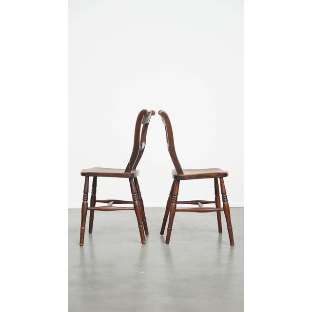 Antique English Chairs with Woodwork, Set of 2 For Sale - Image 4 of 14