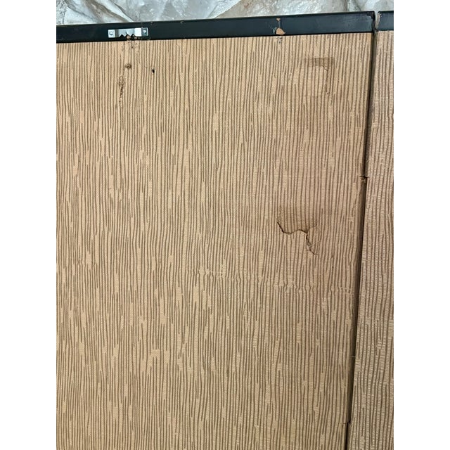 Vintage Mid-Century Japanese 4-Panel Byobu Folding Screen - "White Egrets & Willow" For Sale - Image 14 of 16