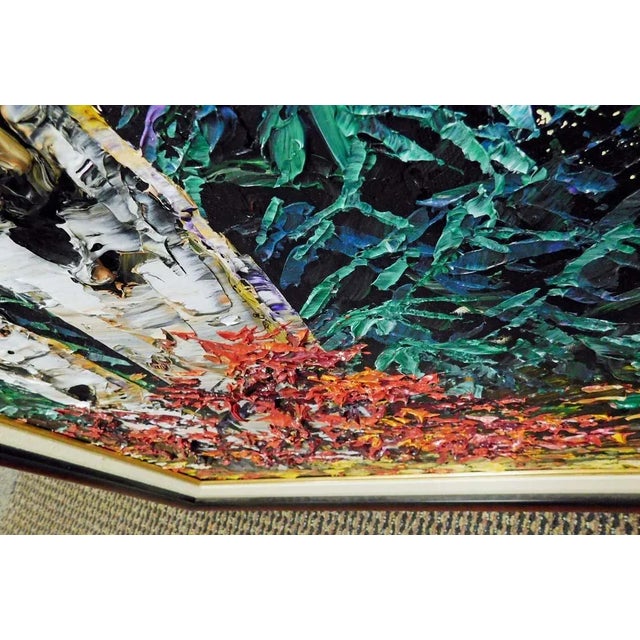 Red Maya Eventov "Evergreen Dream" Original Acrylic Flowers Hand Signed Adl022613-01 For Sale - Image 8 of 12