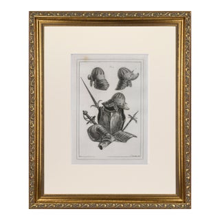 19th Century Engraving of Medeival English Armour 1801 For Sale