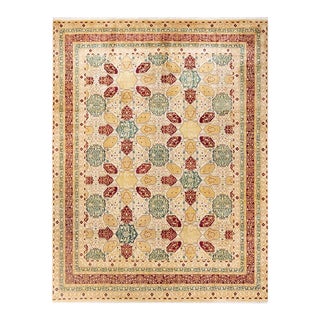 Mogul, One-of-a-Kind Hand-Knotted Area Rug in Ivory, 8' 2" x 10' 7" For Sale