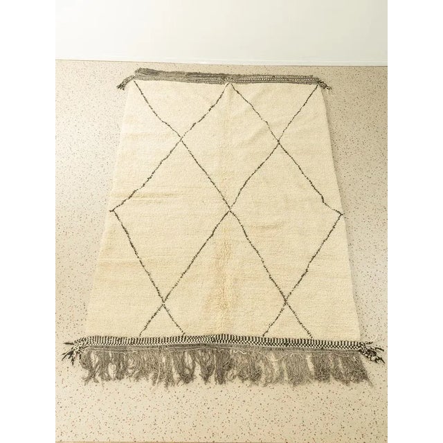 Mid-Century Modern Wool Berber Rug For Sale - Image 3 of 10