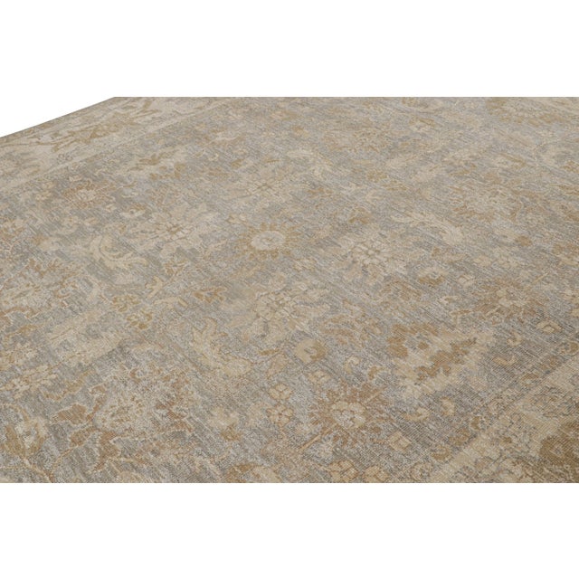 Rug & Kilim Rug & Kilim’s Oushak Style Rug in Beige/Brown With All Over Floral Patterns For Sale - Image 4 of 7