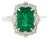 Luxury 2.44ct Emerald Diamond 18k Gold Ring Size 4 for Women by VRJewels For Sale