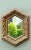 Wood Vintage Italian Hexagonal Carved Wood Mirror For Sale - Image 7 of 12