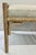 Original retail $1840, stylish Currey & Company Natural Rope Olisa Ottoman, organic white, gray, and taupe dot fabric,...
