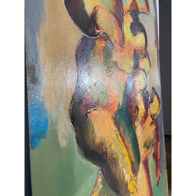 1965 Abstract Acrylic Painting "The Burden" by Leon Saulter For Sale - Image 10 of 11