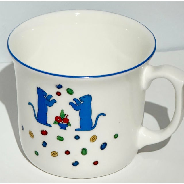 Children's Vintage Cartier La Maison Des Enfants Porcelain Child’s Dining Set – Panther Motif – 1988 For Sale - Image 3 of 12