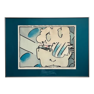 1973 Peter Max "Zero Horizontal" Zero I Limited Edition Serigraph Pencil Signed For Sale