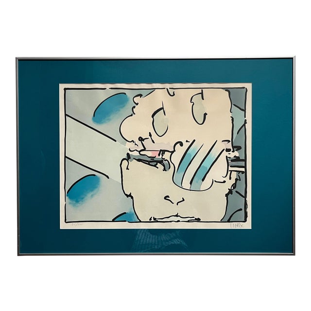 1973 Peter Max "Zero Horizontal" Zero I Limited Edition Serigraph Pencil Signed For Sale