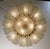 Brass 1960s Clear Graniglia Murano Leaves Flush Mount For Sale - Image 8 of 10