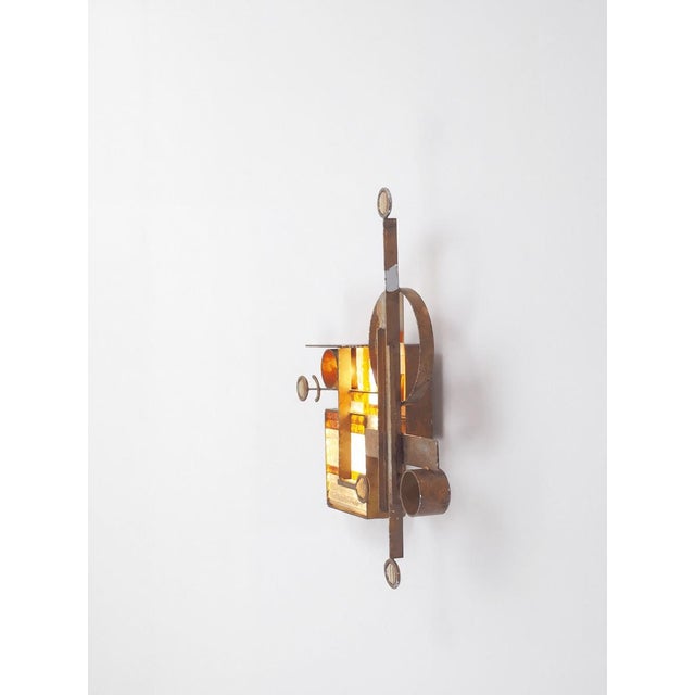 Mid-Century Modern Brutalist Wall Sconce by Albano Poli for Poliarte, Italy, 1970s For Sale - Image 3 of 15