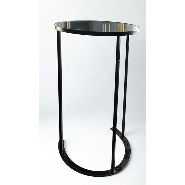 Contemporary Contemporary Blue Glass Drinks Table For Sale - Image 3 of 5