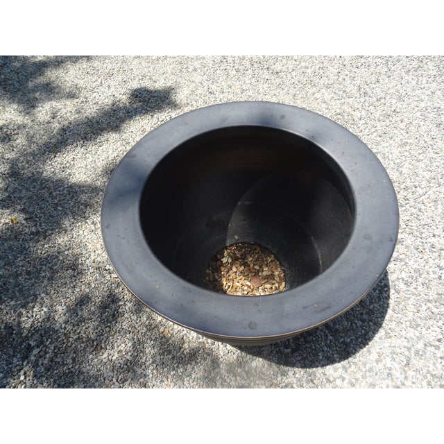 Late 20th Century Modern Ribbed Planter For Sale - Image 4 of 5