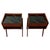 Wood Fully Restored Teak Nightstands with Decorated Glass Tabletops, 1960s, Set of 2 For Sale - Image 7 of 7