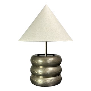 Mid-Century Modern French Silver Plated Table Lamp, 1950s For Sale