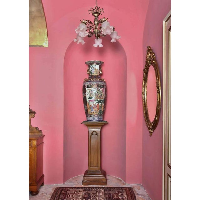Large Vintage Chinese Canton Vase For Sale - Image 13 of 13