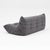 Gray Vintage Ligne Roset Togo 3-Seater in Graphite Mélange Bouclé - Restored European Original For Sale - Image 8 of 17