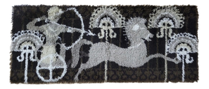 Danish Rya Tapestry Wool Wall Rug by Ege Taepper, Denmark, 1970s